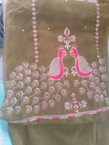Embroidered dress material