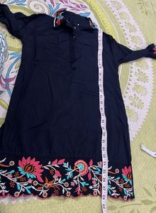 girl ethnic Black Embroidered co-ord  Set