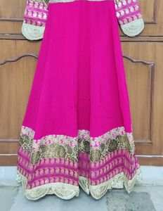 Pure Georgette Brocade Zariwork Anarkali Suit