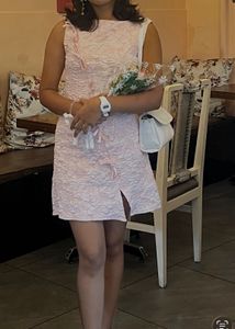 Savana Cute Pink Textured Mini Dress