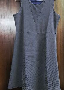Striped Sleeveless A-Line Dress