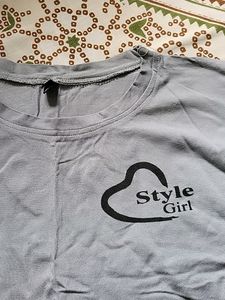 Grey Crop Tshirt