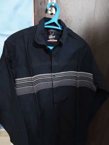 Men's Dark Blue Jacket with Stripe Detail