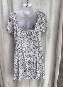 18158. Floral Print Ruched Mini Dress