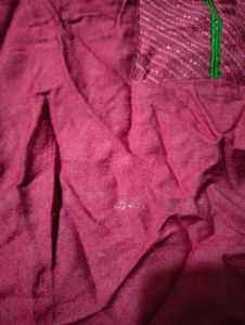 Beautiful Red Kurta with Floral Embroidery
