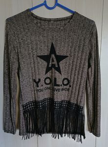 YOLO shiny top