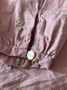 Cute Floral Print Tunic Top