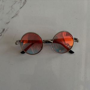 Round Red Lens Sunglasses