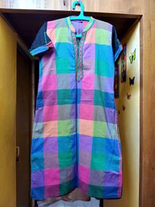 New Xxl Cotton Kurti Collared