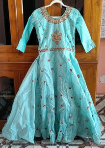 Beautiful Cyan coloured Anarkali