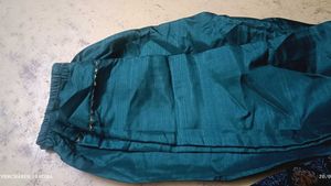 Teal Silk Palazzo Pants