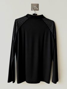 Asics Black Long Sleeve Half Zip Top