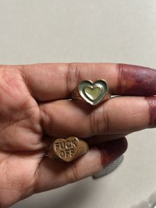 Heart & "f*ck Off" Rings