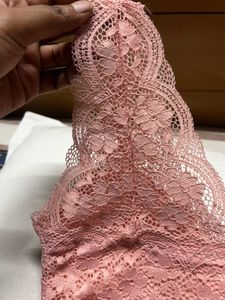 Pink Floral Lace Bralette Top