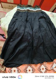 Bohemian Tiered Black Maxi Skirt