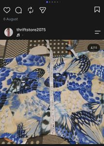 Butterfly Print Midi Dress