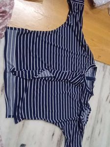 6 tops for 300 only Striped Blue & White To