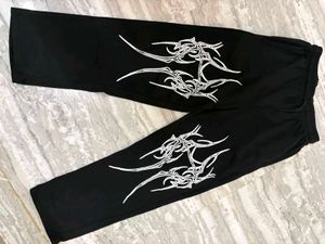 Black Graphic Print Joggers