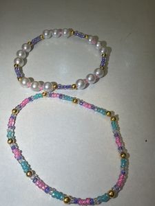 Handmade Set of 2 Beaded Bracelets
