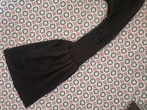 Chic Black Bell Sleeve Top