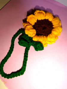 Handmade Crochet Sunflower Charm