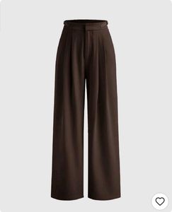 Brown Wide Leg Trousers