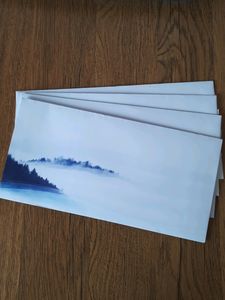 Minimal Foggy Mountain Printed Envelopes, 10 Pcs
