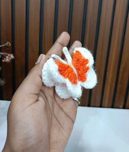 Crocheted Butterfly Keychain