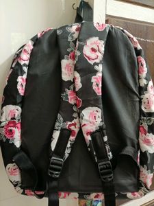 Floral Black Backpack