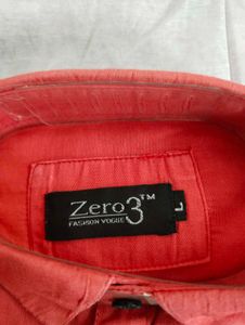 Men's Coral Long Sleeve Shirt