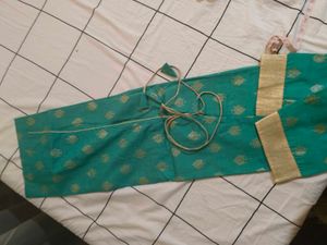 Green Kurta with Gold Print