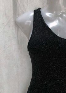 shimmery sexy black bodycon