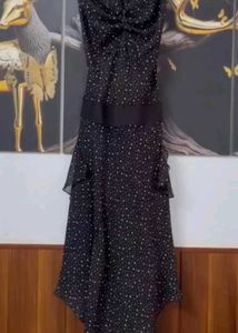 Sparkly Black V-Neck Dress