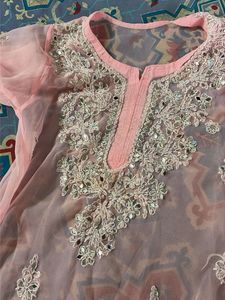 Beautiful Embroidered Pink Kurta