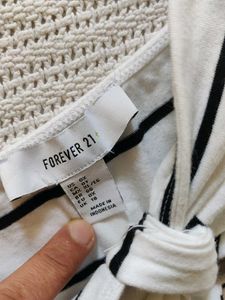 Forever21 Striped Tie-Front bodycone
