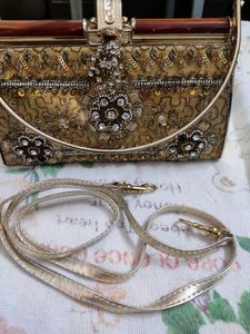 Golden Bridal clutch