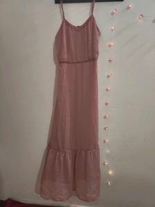 Carlton London Peach A-Line Maxi Dress