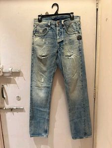 Distressed Light Wash Jeans