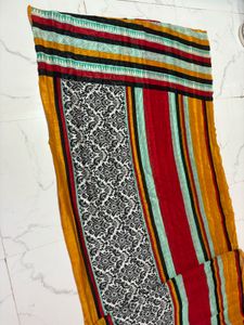 Vibrant Striped Saree