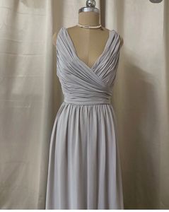 Elegant Grey Evening Gown