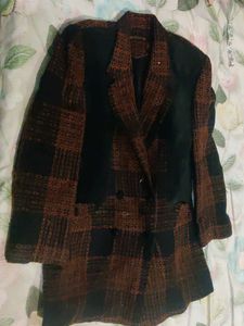 Vintage Plaid Blazer Jacket