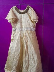 Elegant Ethnic Gown with beautiful neck embroidery