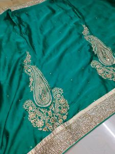 Beautiful Sea Green Colour Saree