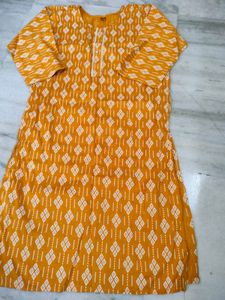 New Yellow Printed Kurta sets