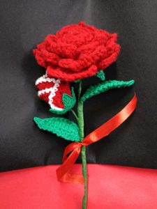Crochet Single Rose Flower
