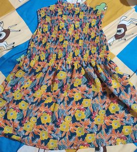Colorful Smocked Floral Top