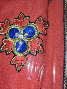 Red Embroidered Saree