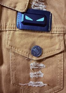 Stylish Brown Distressed Denim Jacket