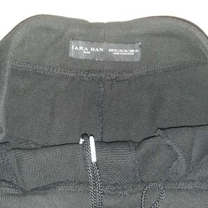 💎 Authentic Zara Textured Knit Black Shorts - Men