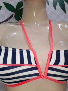 (812)Striped Bikini Set